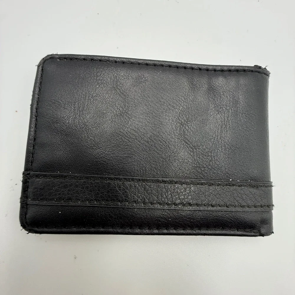 Express NYC Bifold Wallet OS Black Minimalist Professional Accessory
